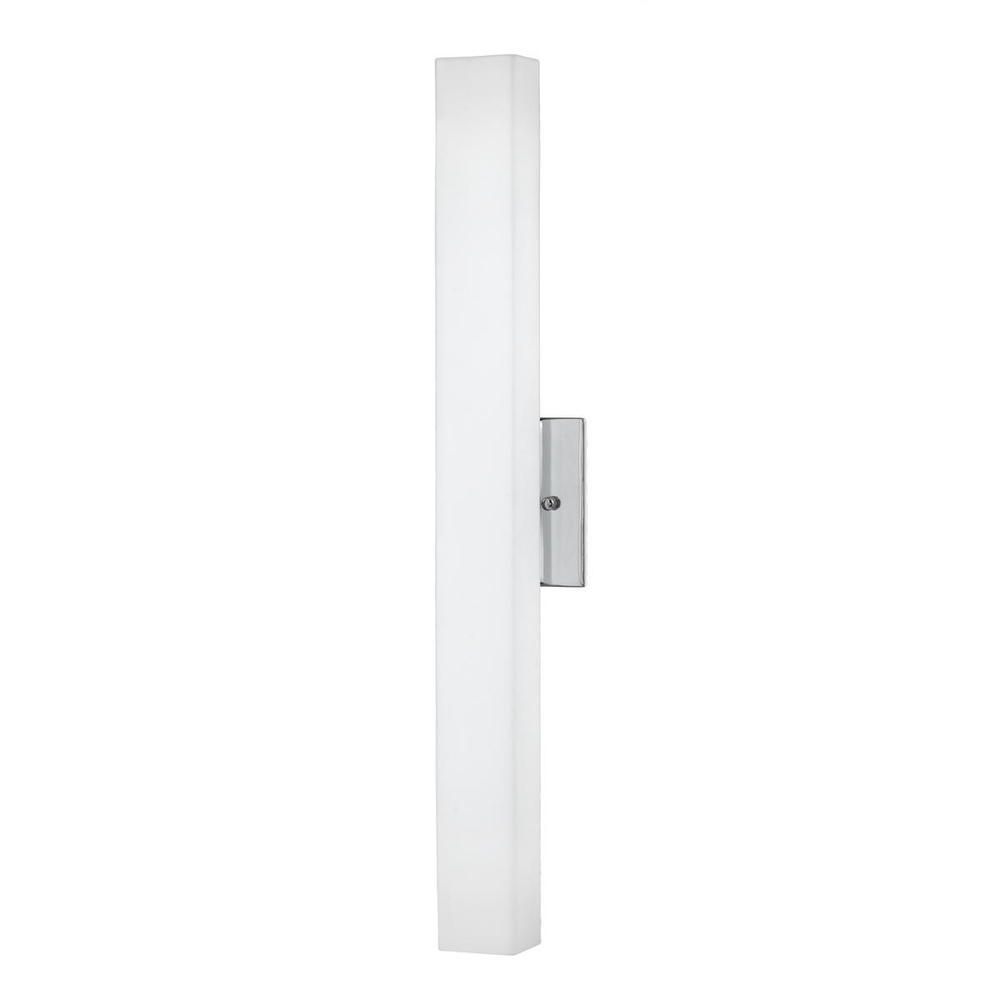 LED Wall Sconce with rectangular Shaped White Opal 