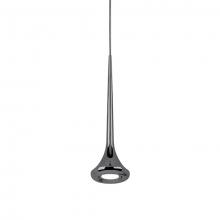  402601BC-LED - Bach -Single 8W  LED Pendant with a Slender Trumpet Shape 