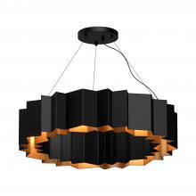  CH58030-BK/GD - Akira 30-in Black/Gold 7 Lights Chandeliers