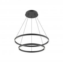 Kuzco Lighting Inc CH87832-BK-UNV-010 - Cerchio 32-in Black LED Chandeliers