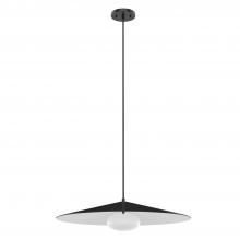  PD22824-BK/WH - Cruz 24-in Metal - Black/White LED Pendant