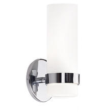 Kuzco Lighting Inc WS9809-CH - Milano - Wall Sconce White Opal Glass Cylinder 8W 600LMS 3K