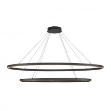  CH79253-BK - Ovale 2 Layer Black LED Chandelier