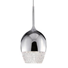  PD12803-CH - Elegant Single 5w 4K LED Pendant with Downward Wine Glass Shaped