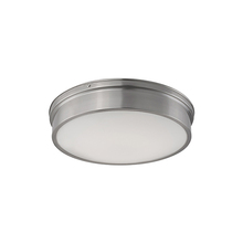  FM5017-BN - Industrial Style Round 21 W 3000K LED Flush Mount / WHITE GLASS