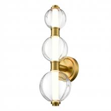 DVI DVP34901BR-PUC - Glimmer Sconce, Brass w/pumpkin glass