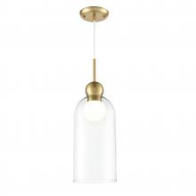  DVP37621BR-CL - Hariette 17" Clear Pendant, Brass