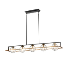 DVI DVP40402BR+GR-RPG - Tropea 5 Light Linear Chandelier