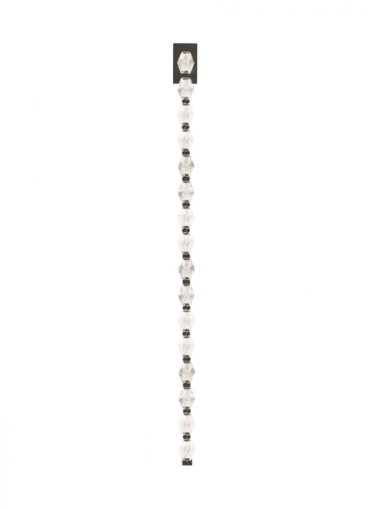 Sean Lavin Collier 1-light dimmable LED wall sconce with dark bronze finish and crystal shade