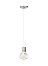 Visual Comfort & Co. Modern Collection 700TDKIRAP1IS-LEDWD - Modern Kira Dimmable LED Ceiling Pendant Light in a Satin Nickel/Silver Colored Finish