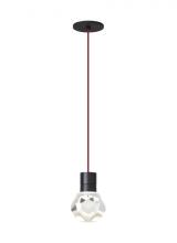Visual Comfort & Co. Modern Collection 700TDKIRAP1RB-LEDWD - Modern Kira Dimmable LED Ceiling Pendant Light in a Black Finish