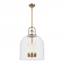  PD461104AG - Lancaster 16-in Aged Gold 4 Lights Pendant