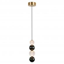  PD321815NB - Onyx 5-in Natural Brass LED Pendant