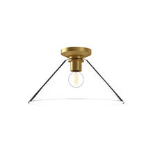 Alora Lighting FM570314BGCL - Salem 14-in Brushed Gold/Clear Glass 1 Light Flush Mount