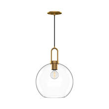 Alora Lighting PD601710AGCL - Soji 10-in Aged Gold/Clear Glass 1 Light Pendant