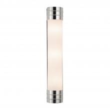  WV348224PNOP - Willard 24-in Polished Nickel/Opal Matte Glass 3 Lights Wall/Vanity