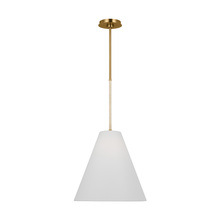 Visual Comfort & Co. Studio Collection AEP1051BBS - Remy transitional 1-light indoor dimmable medium ceiling hanging pendant in burnished brass gold fin