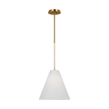 Visual Comfort & Co. Studio Collection AEP1061BBS - Remy transitional 1-light indoor dimmable small ceiling hanging pendant in burnished brass gold fini