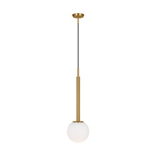 Visual Comfort & Co. Studio Collection KP1141BBS - Nodes contemporary 1-light indoor dimmable large ceiling hanging pendant in burnished brass gold fin
