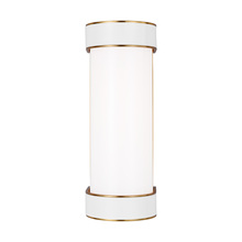 Visual Comfort & Co. Studio Collection KSW1051BBSGW - Monroe contemporary indoor dimmable small 1-light vanity in a burnished brass finish with clear glas