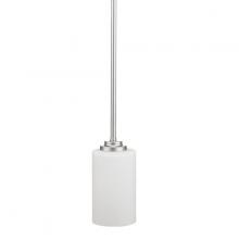 Russell Lighting 229-701/ST/BCH - Brushed Chrome Mini pendant w/ opal glass 1 x 100w M
