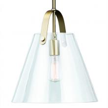 Russell Lighting 237-012/SG/CL - Cosmo - 1 Light Pedant in Soft Gold with Clear Glass