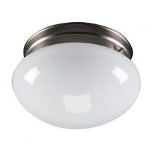 Russell Lighting 309-798/BCH - Mario - 10" Flush Mount in Brushed Chrome with White Glass