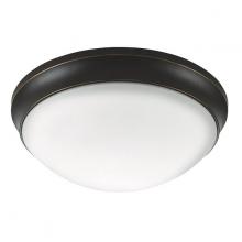 Russell Lighting 310-814/JG - Orbit - Flush Mount in java Gold with Opal Glass
