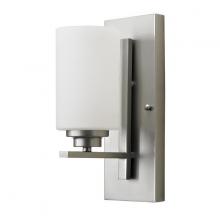 Russell Lighting 729-711/BCH - Iris - Wall Sconce in Brushed Chrome with Opal Glass