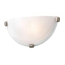 Russell Lighting 731-712 - Malibu - Wall Sconce in Brushed Chrome with Faux Alabaster Glass