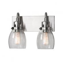 Russell Lighting 770-702/BCH - Dayton - 2 Light Vanity in Brushed Chrome with Seeded Glass