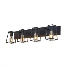 Russell Lighting 777-604/BLK - Hastings - 4 Light Vanity in Black