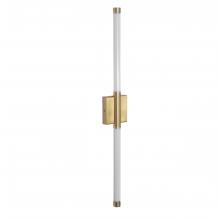 Russell Lighting WL7012/SG/OP - Saskia - LED 2 Light 31 1/2" Wall Sconce in Soft Gold with Clear glass and Opal Acrylic