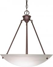  60/371 - 3 Light - 23" Pendant with Alabaster Glass - Old Bronze Finish