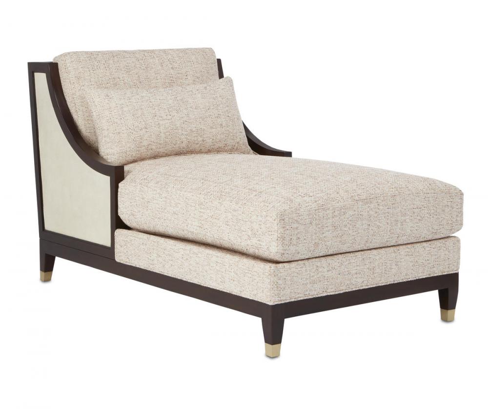 Evie Walnut Chaise, Fava Rosada