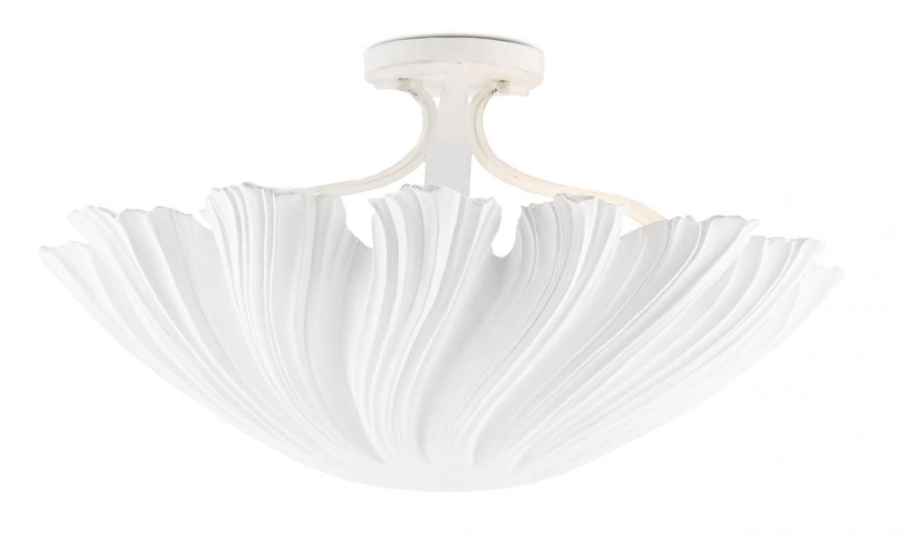 Hadley White Semi-Flush Mount