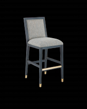 Currey 7000-0922 - Santos Vintage Navy Bar Stool, Barrett Dusk