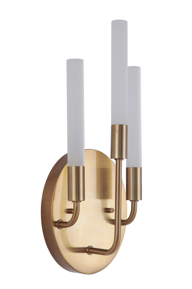 Valdi 3 Light LED Wall Sconce in Satin Brass