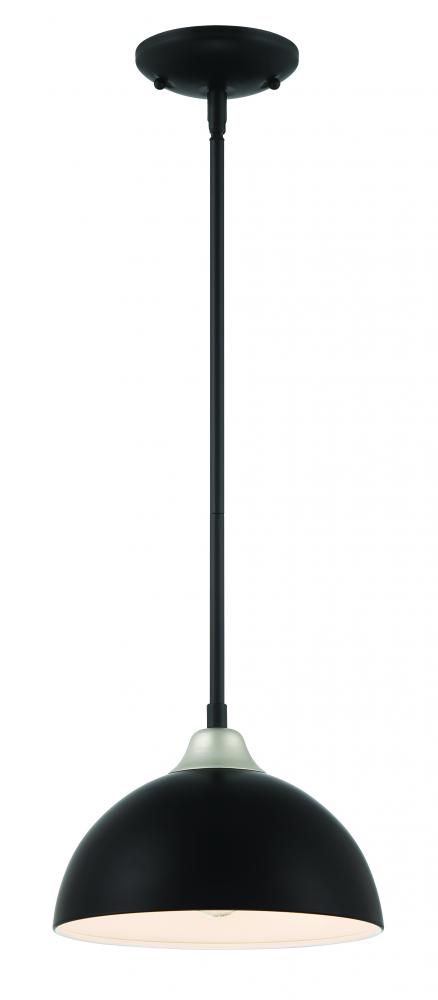 Kahn 1 Light Outdoor Pendant in Midnight/Satin Aluminum