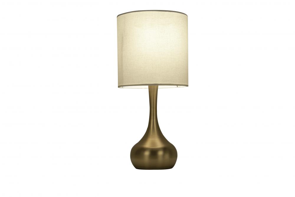 1 Light Metal Base Table Lamp in Satin Brass