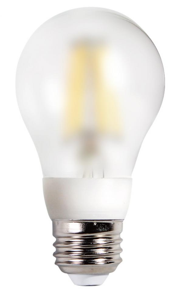 4.33" M.O.L. Frost LED A19, E26, 7W, Dimmable, 2700K