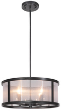  36794-MBK - Danbury 4 Light Pendant in Matte Black