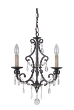  38923-MBK - Bentley 3 Light Chandelier in Matte Black