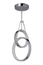  42723-CH-LED - Anillo 2 Ring LED Pendant in Chrome