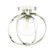 Craftmade 45551-PLN - Piltz 1 Light Semi Flush in Polished Nickel