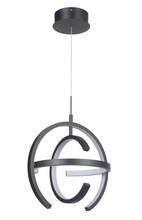  47891-MBK-LED - Dolby 1 Light LED Pendant in Matte Black