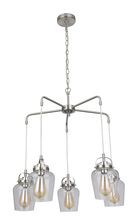 Craftmade 53525-BNK - Trystan 5 Light Chandelier in Brushed Polished Nickel