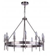 Craftmade 54312-BNK - Larrson 12 Light Chandelier in Brushed Polished Nickel