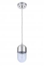 Craftmade 55091-BNK - Pill 1 Light Mini Pendant in Brushed Polished Nickel