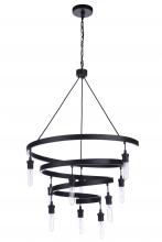  55410-FB - Tranquil 10 Light Chandelier in Flat Black